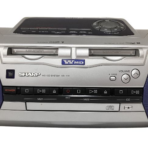 シャープ　CD・ダブルMDシステム　SHARP　MD-F20 SHARP シャープ MD/CDシステム MD-F20 ラジカセ 音響機器 オーディオ