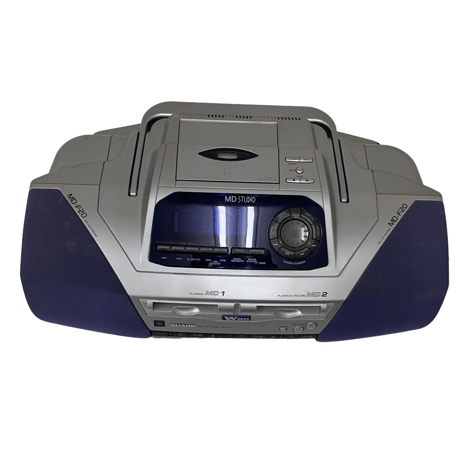 シャープ　CD・ダブルMDシステム　SHARP　MD-F20 SHARP シャープ MD/CDシステム MD-F20 ラジカセ 音響機器 オーディオ