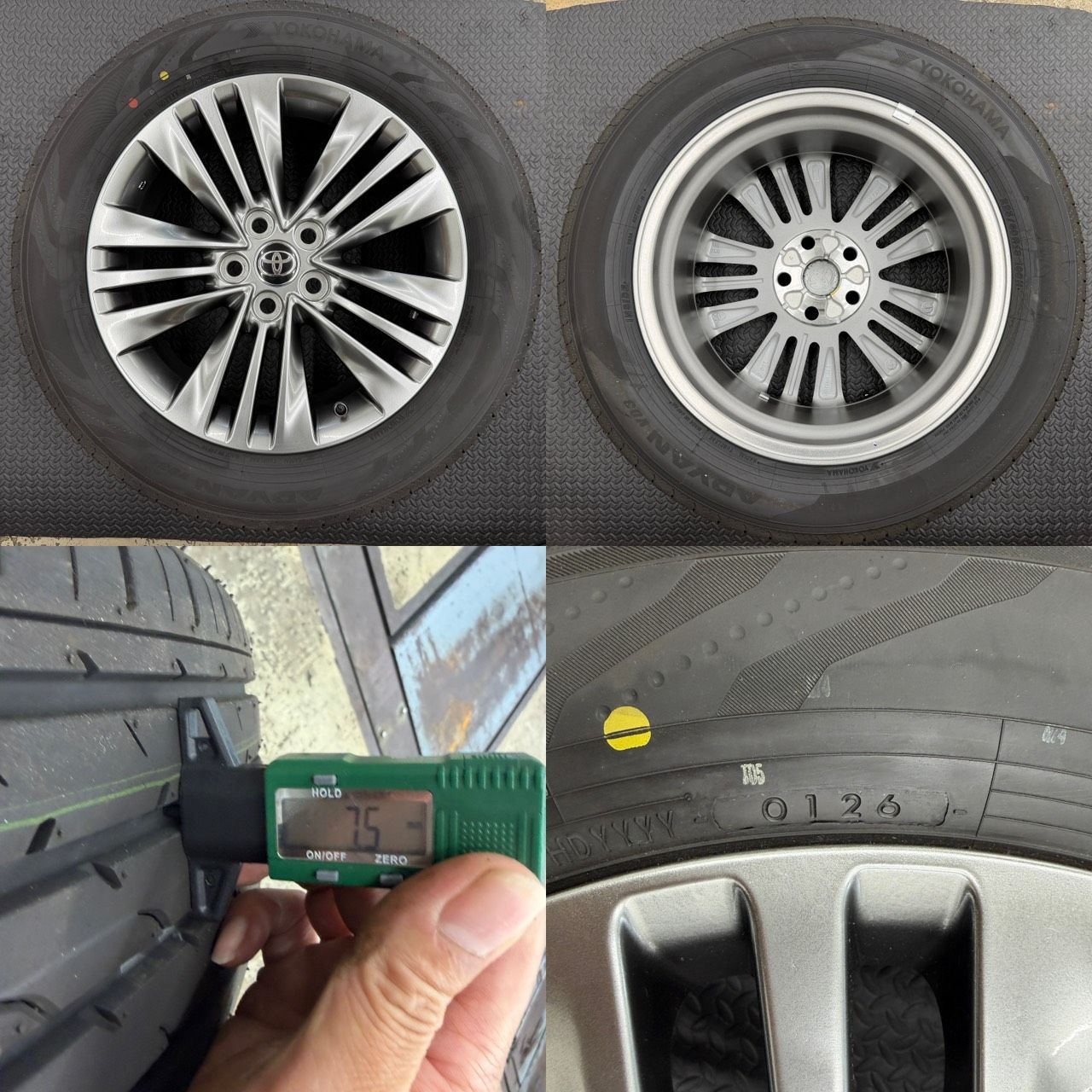 新車外し】40系 アルファードHV Z 純正18インチタイヤホイール4本 