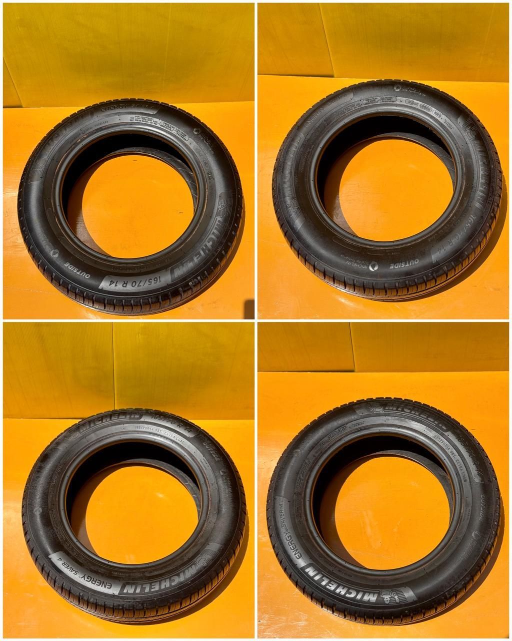 AT-471] 4本 ★2022★ ミシュラン タイヤ MICHELIN TYRE W8AX 165/70R14 85T ENERGY SAVER 溝 6.33/6.23/6.31/6.35mｍ タイ製