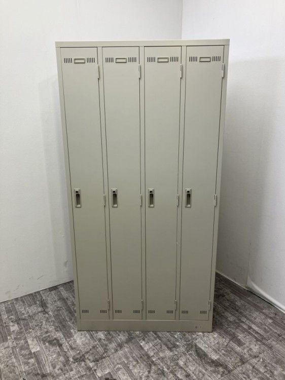 【中古品】生興 SLKシリーズ 4人用ロッカー SLK-4 グレー