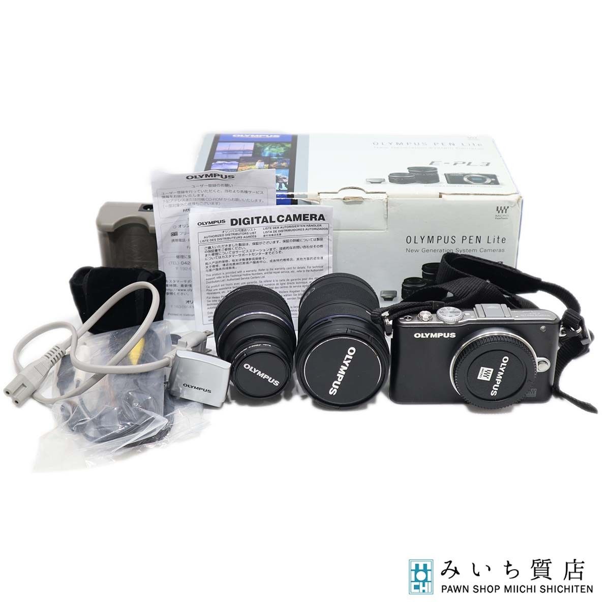 動作品 OLYMPUS オリンパス OLYMPUS PEN Lite E-PL3 デジタルカメラ ミラーレス一眼 付属品有 26k476-1