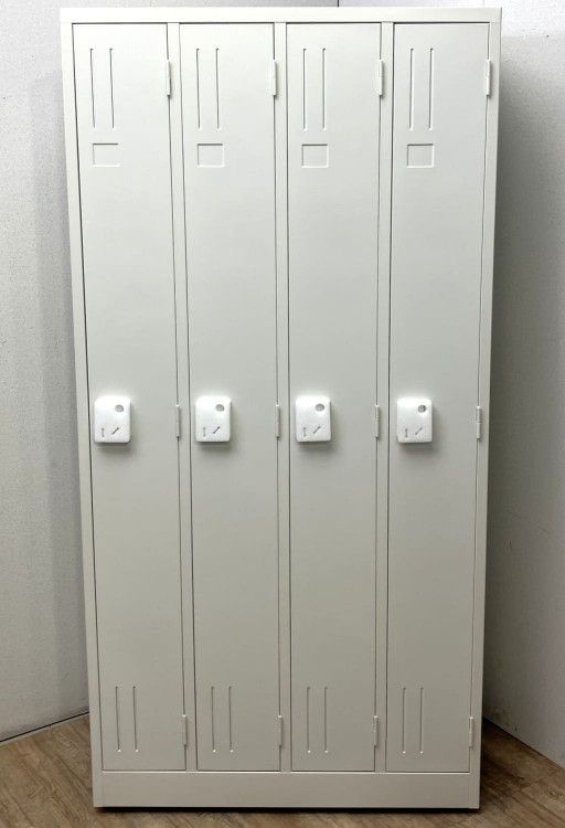 【アウトレット品】アルプス ダイヤル式4人用ロッカー KL47-AW ホワイト