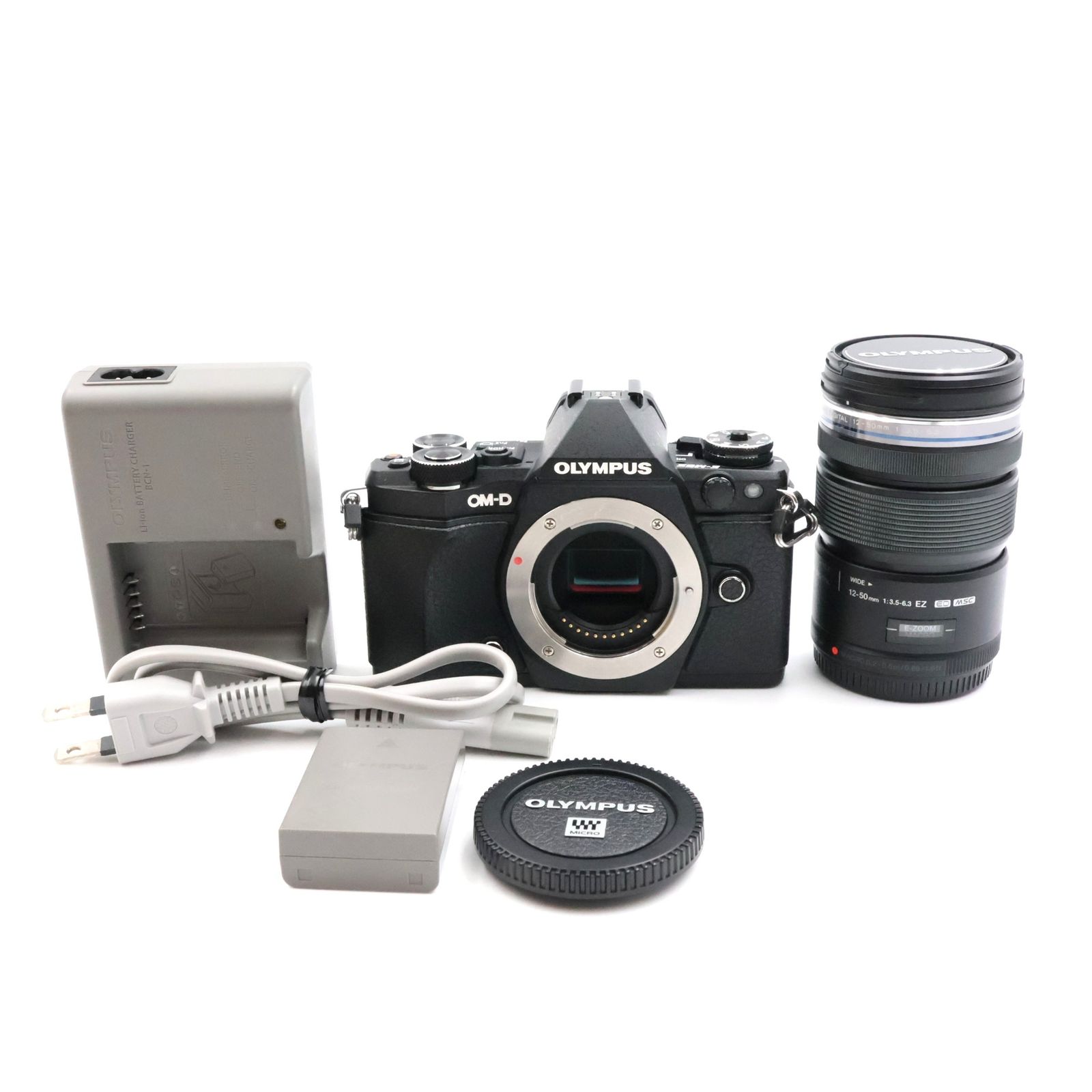 ■シャッター数13334枚！極上品■ OLYMPUS OM-D E-M5 MarkII 12-50mm EZレンズキットブラック ミラーレス一眼カメラ オリンパス