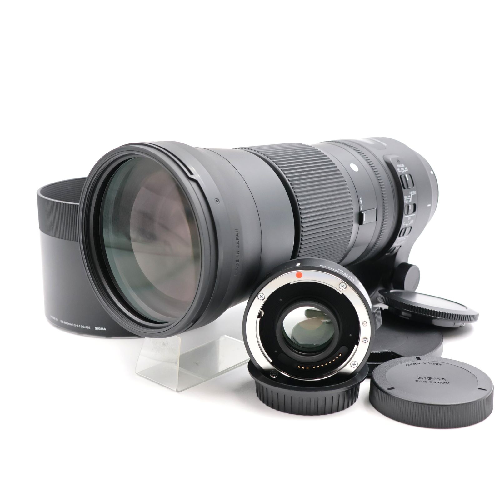 ■極上品■ SIGMA Contemporary 150-600mm F5-6.3 DG OS HSM 1.4xテレコンバーターキット キヤノン 超望遠レンズ