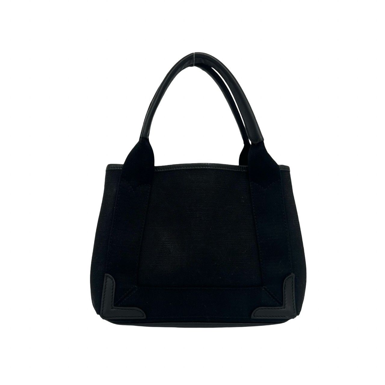 極 美品 BALENCIAGA バレンシアガ ネイビーカバス XS ロゴ キャンバス