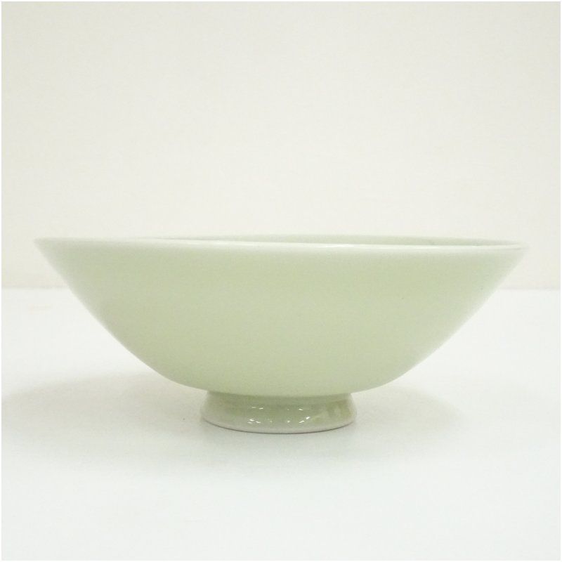 長谷川白峰作 下目釉 茶碗 帝展文展 献上 皇室御買上作家 京焼 長谷川白峰造 黄磁釉彩茶碗（共箱） 茶道 抹茶 おしゃれ 抹茶茶碗