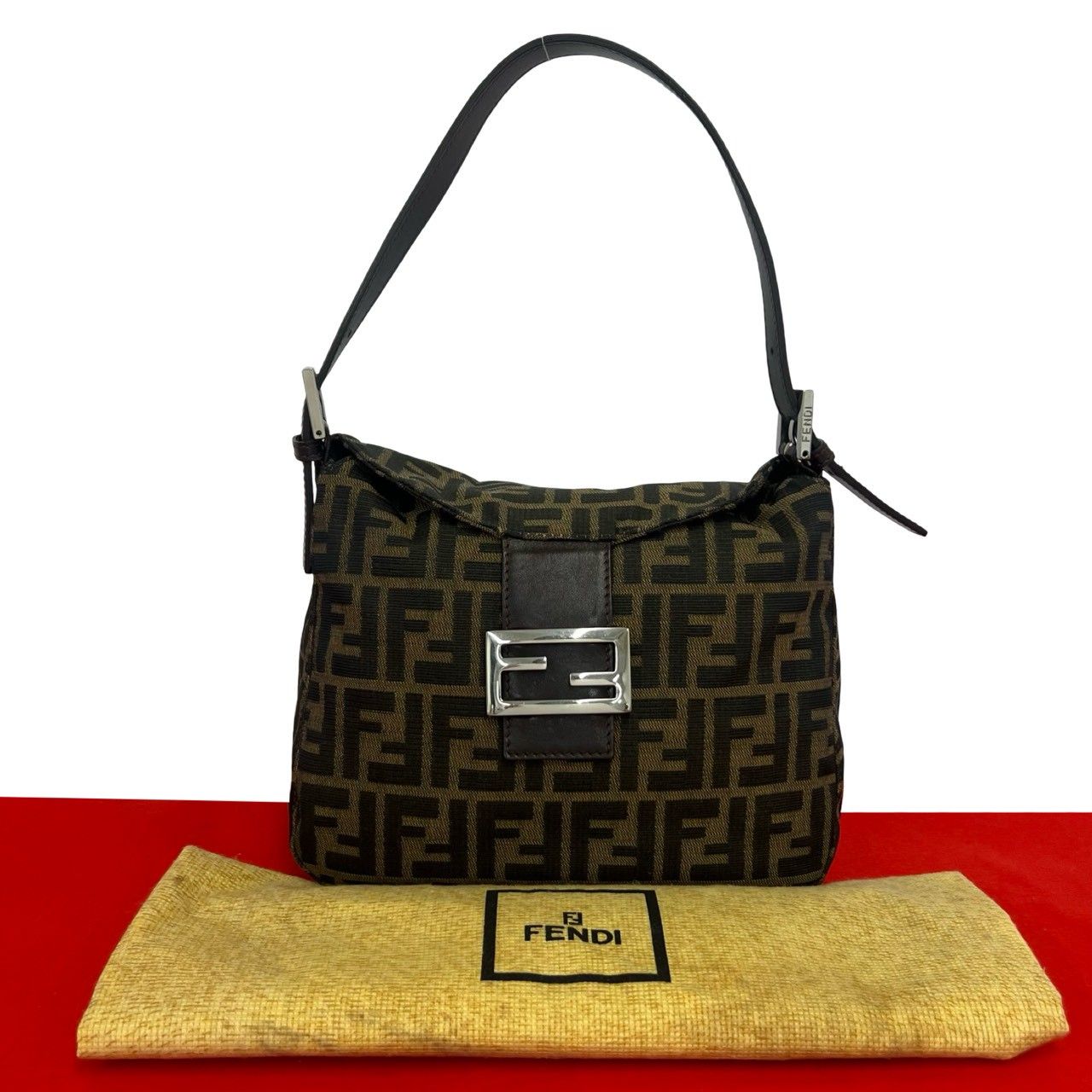 極 美品 FENDI フェンディ ヴィンテージ マンマバケット ズッカ 柄 FF