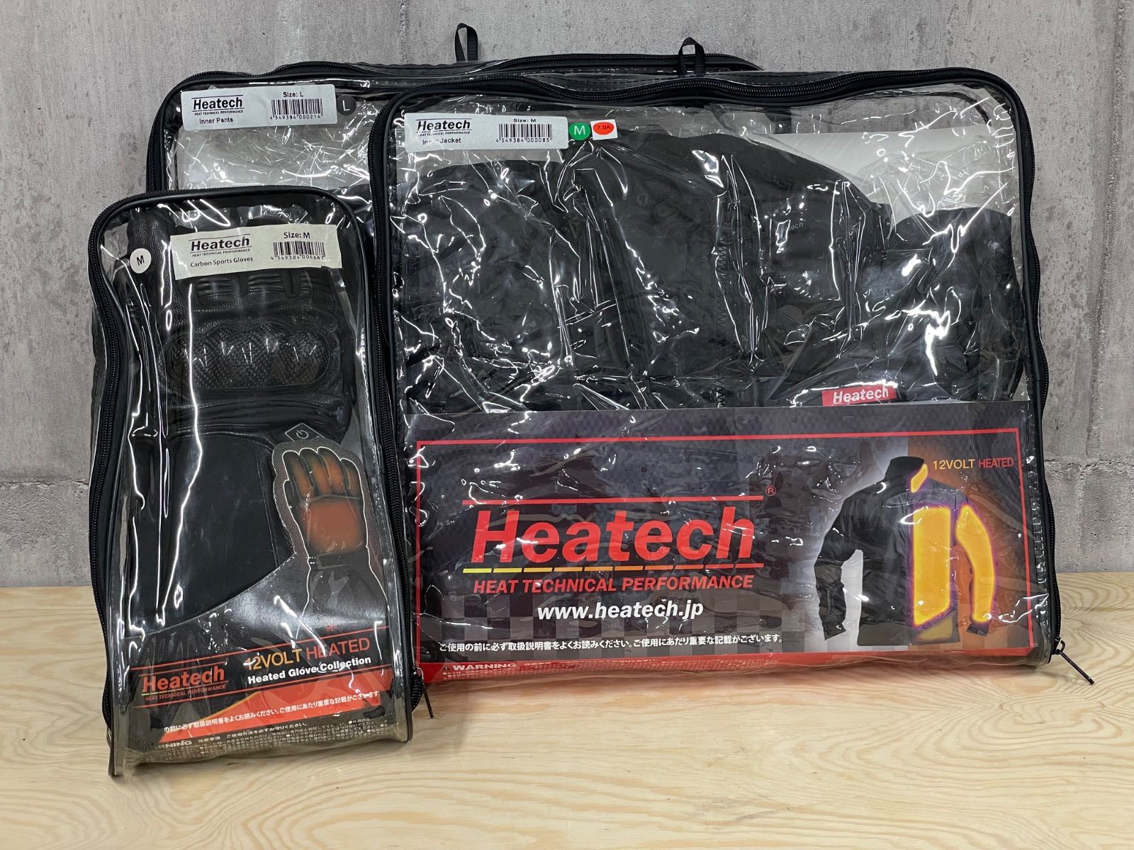 heatech 電熱ジャケット、パンツ、グローブセット H-05010 Heatech ヒーテック 電熱ジャケット パンツ グローブ 3点