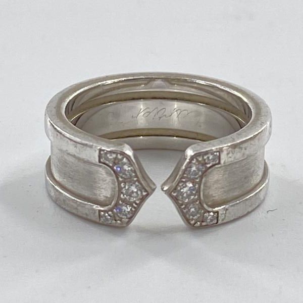 【中古】Cartier C2スモールリング 750 45 5312 シルバーカラー カルティエ[10]