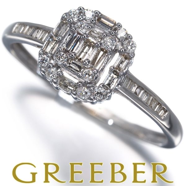 ダイヤ ダイヤモンド 0.30ct テーパーカット 2種カット リング K18WG #190161 - メルカリ