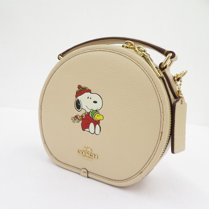 【瀬戸大橋店】 中古 COACH | コーチ ショルダーバッグ X PEANUTS キャンティーン クロスボディ H2281-CE845 ベージュ 【122】