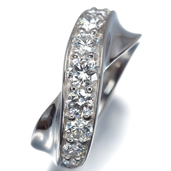 モニッケンダム リング ダイヤ ダイヤモンド 1.10ct 9P クロスライン
