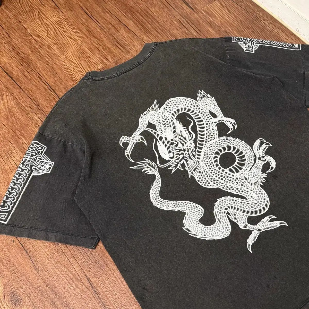 Mason2000 ヴィンテージ y2k ドラゴンディフュージョン フェイディング ウォッシュ Tシャツ