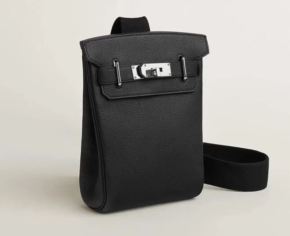 新品 Hermes Hermes ケリー 超 aderom PM ブラック シルバー W刻印 H083