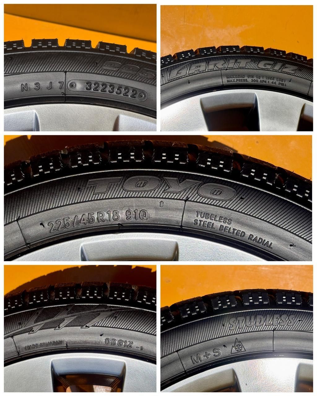 AT-493] 4本 5穴 SUBARU スバル アルミホイール 18X7JJ OFF55 日本製