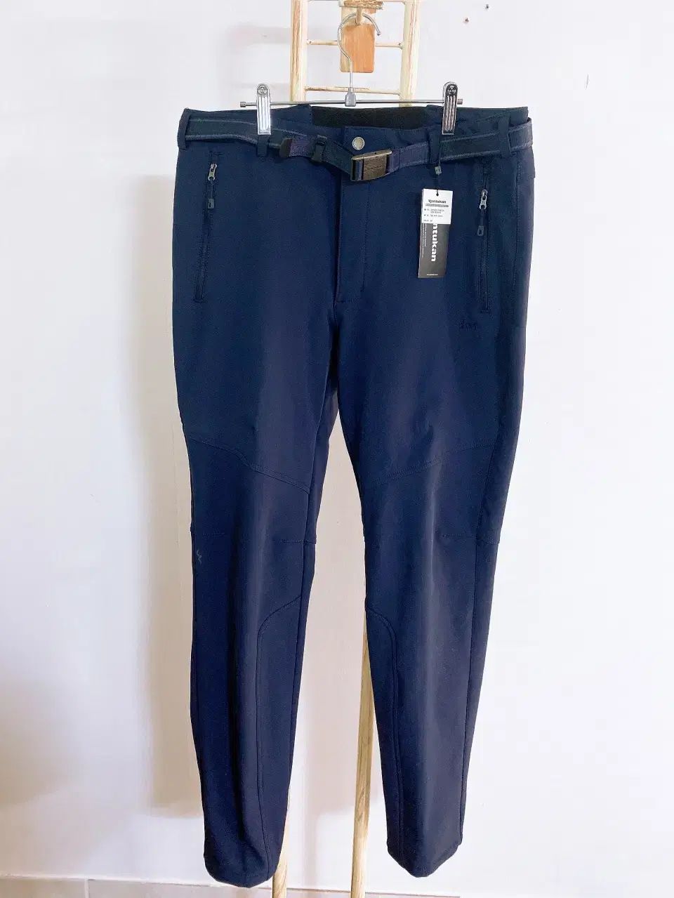 モンヴィンテージ(新品)(33インチ)KANTUKAN男性用起毛ウエストベルトストレッチ パンツ