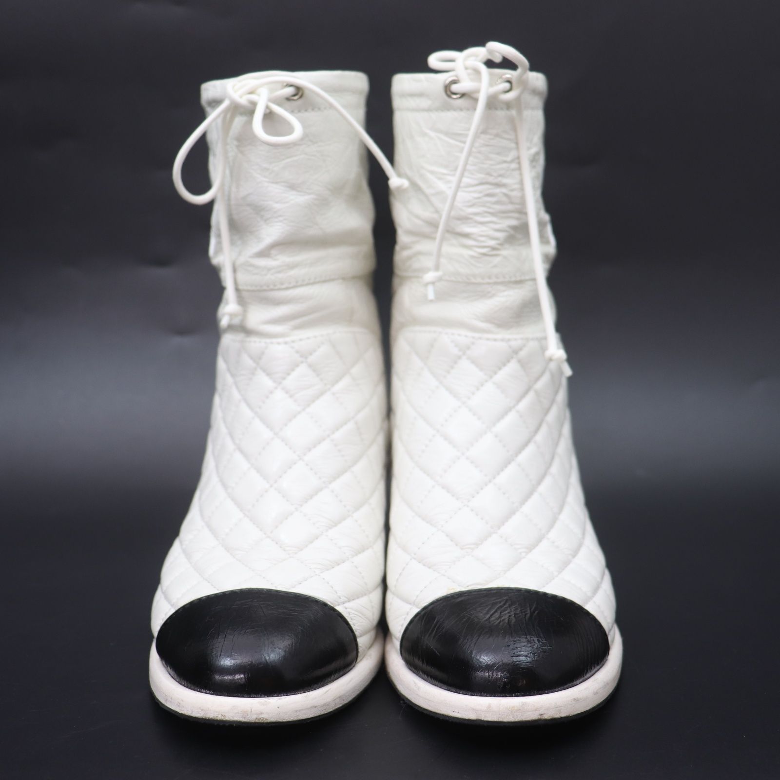 ITDZXMPRBXKW CHANEL シャネル マトラッセ ココマーク ブーツ ショート