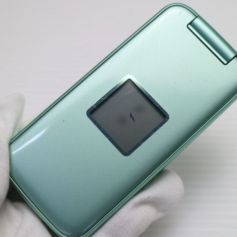 良品中古 F-02J らくらくホン ミントグリーン 即日発送 ガラケー