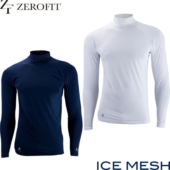 EON SPORTS イオンスポーツ ZEROFIT ICE MESH ゼロフィット アイスメッシュ モックネック 冷感アンダーウエア ロングスリーブ 男女兼用【ネコポス】