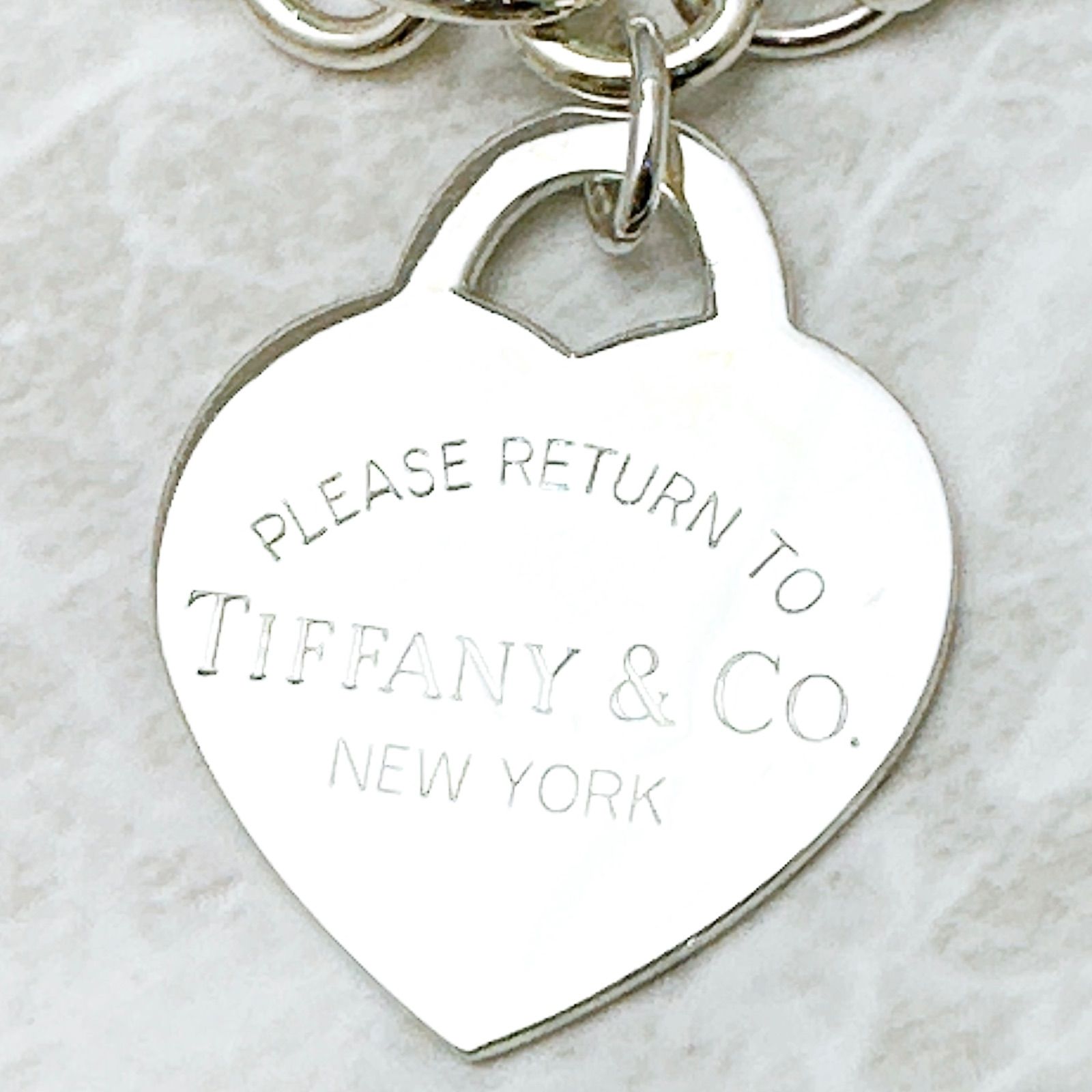 美品?Tiffany＆Co. リターントゥティファニー シルバー ブレスレット 約17 cm U