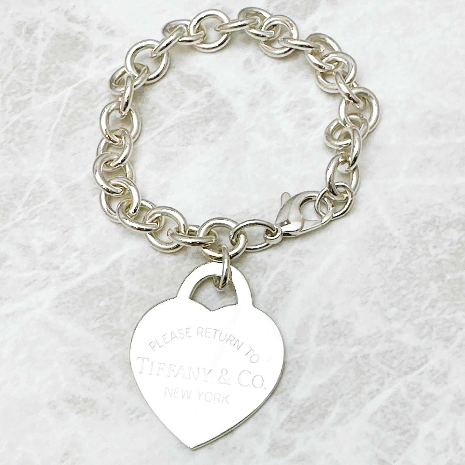美品?Tiffany＆Co. リターントゥティファニー シルバー ブレスレット 約17 cm U