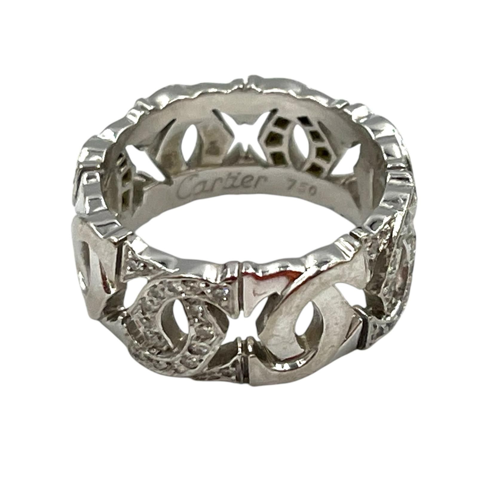 カルティエ CARTIER リング・指輪 アントルラセ K18ホワイトゴールド