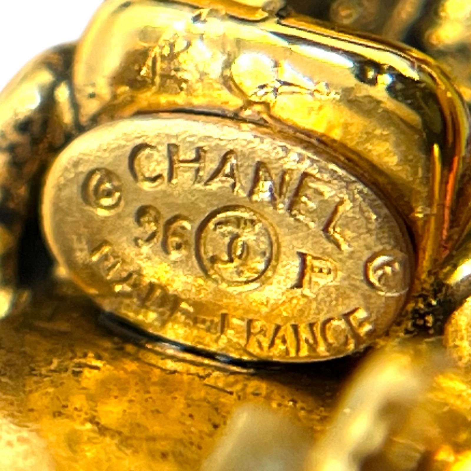 シャネル CHANEL イヤリング ココマーク ヴィンテージ 96P GP