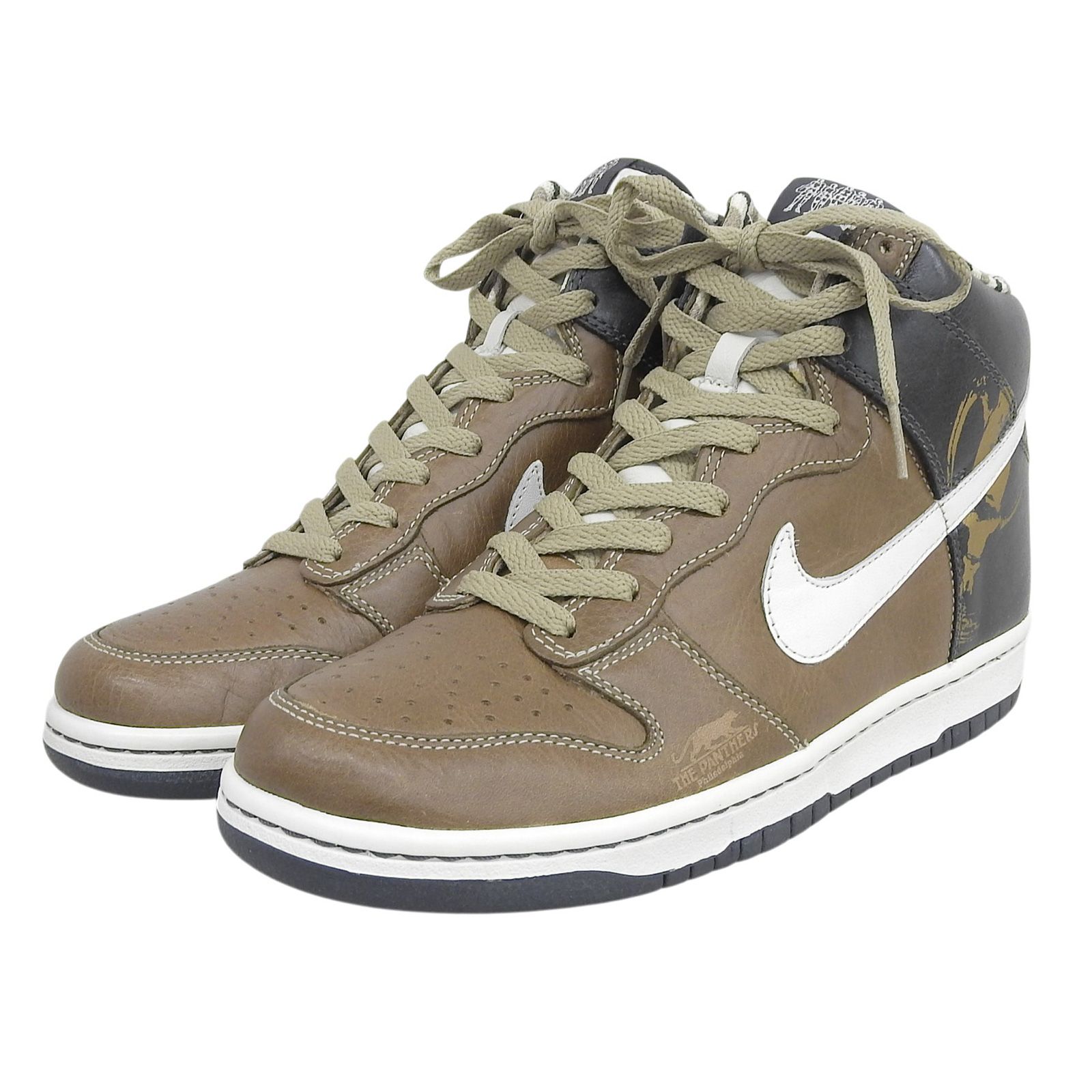 未使用品▲NIKE ナイキ 2006年製 314877-211 Nike Dunk High PRM Bfive THE PANTHERSモデル レザー スニーカー ブラウン ブラック 28cm メンズ 箱付き