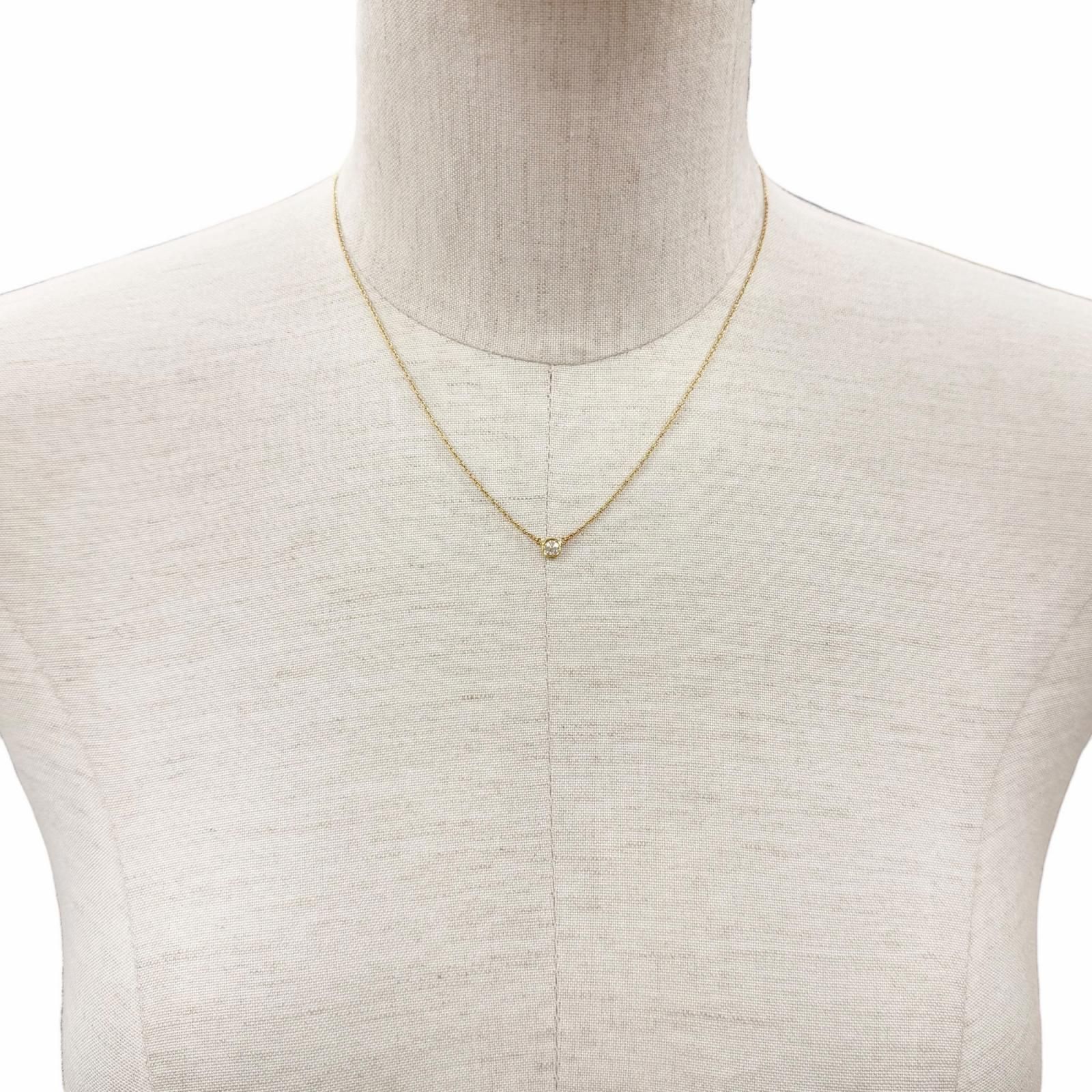 美品◇TIFFANY&Co. ティファニー バイザヤード 750 YG ダイヤ1P約0.12 