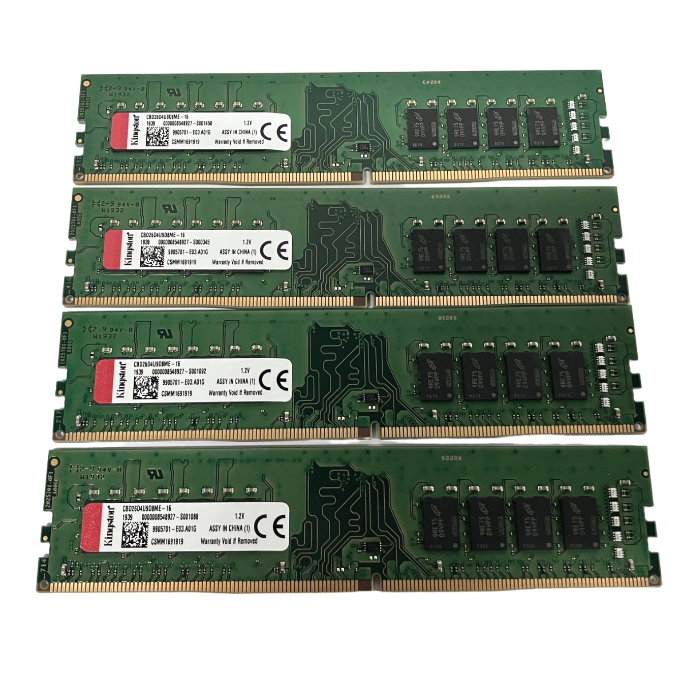 Kingston PC用 メモリ DDR4 16GB 4枚 計64GB DIMM 2600MHz 1.2v PCパーツ F11271881