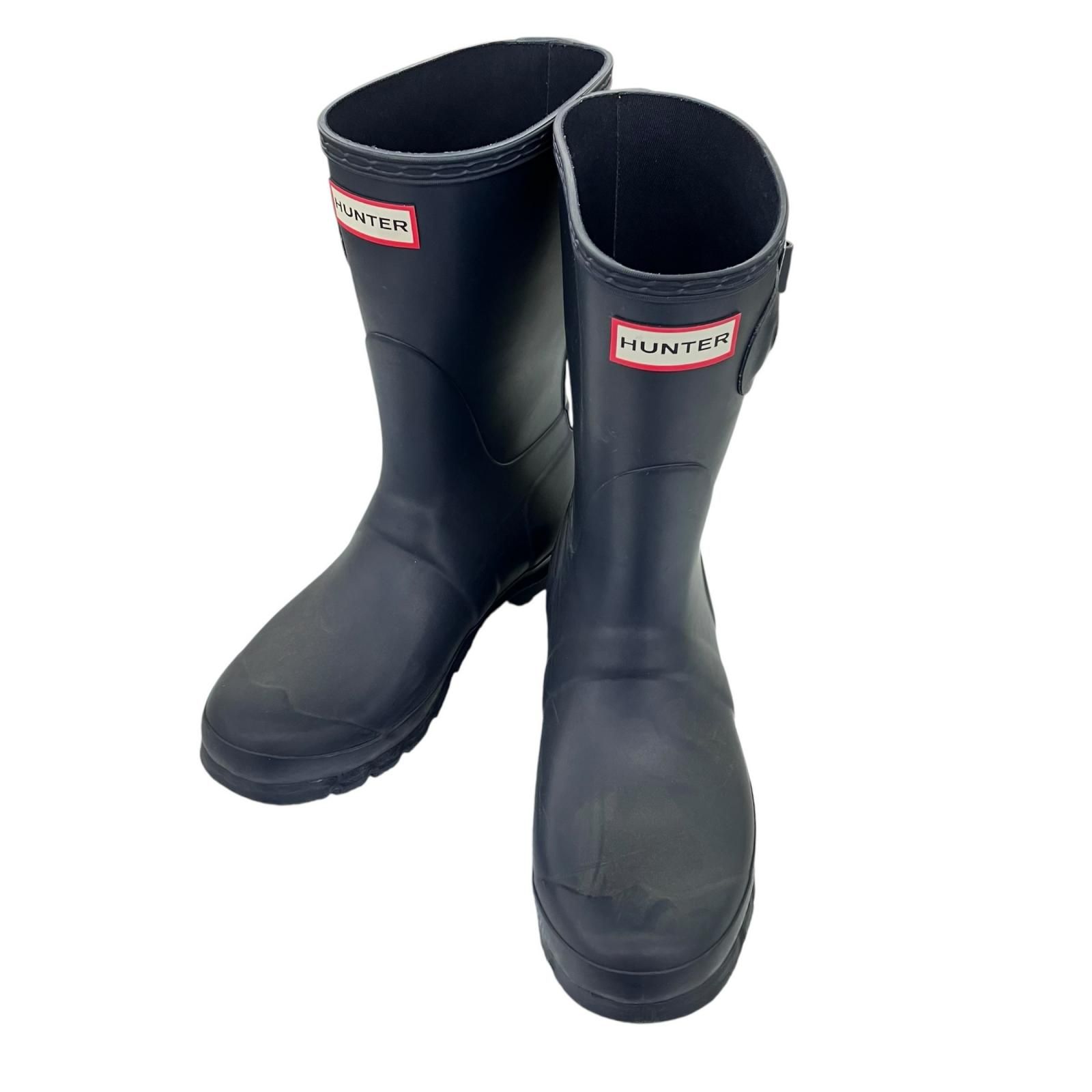 186000 現状品 HUNTER ハンター レインブーツ UK5 US7 EU38 ネイビー レディース