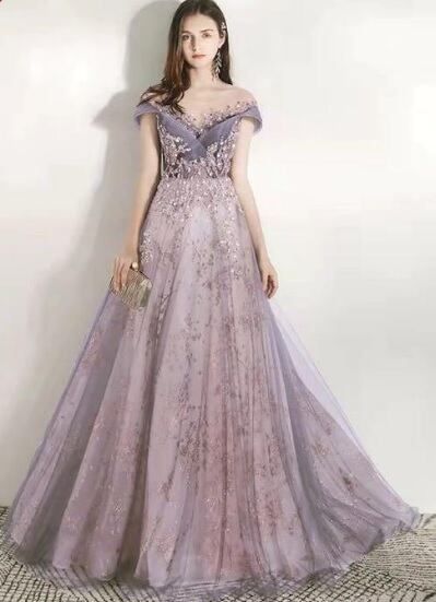 送料無料 未使用 結婚式 チュール スパンコール 豪華 ドレス 11号 L (OPN2551)