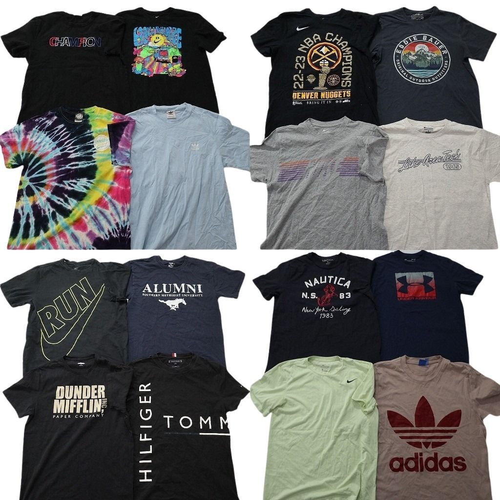 古着卸 まとめ売り ブランドMIX Tシャツ 16枚セット ( メンズ M ) チャンピオン エディーバウアー ナイキ ノーティカ 中古 古着 NE8645