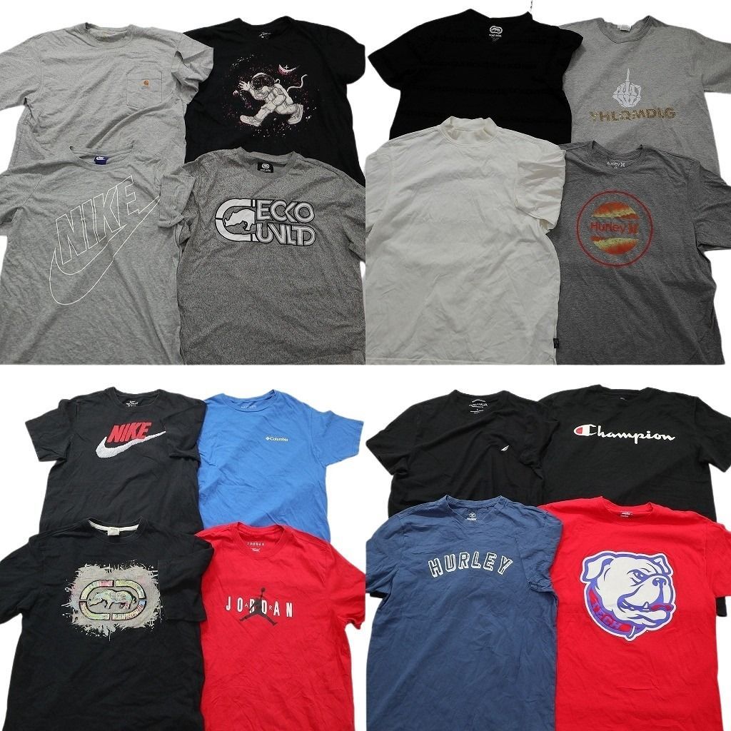 古着卸 まとめ売り ブランドMIX Tシャツ 16枚セット ( メンズ L ) カーハート チャンピオン ナイキ エコーアンリミテッド 中古 古着 NE8667