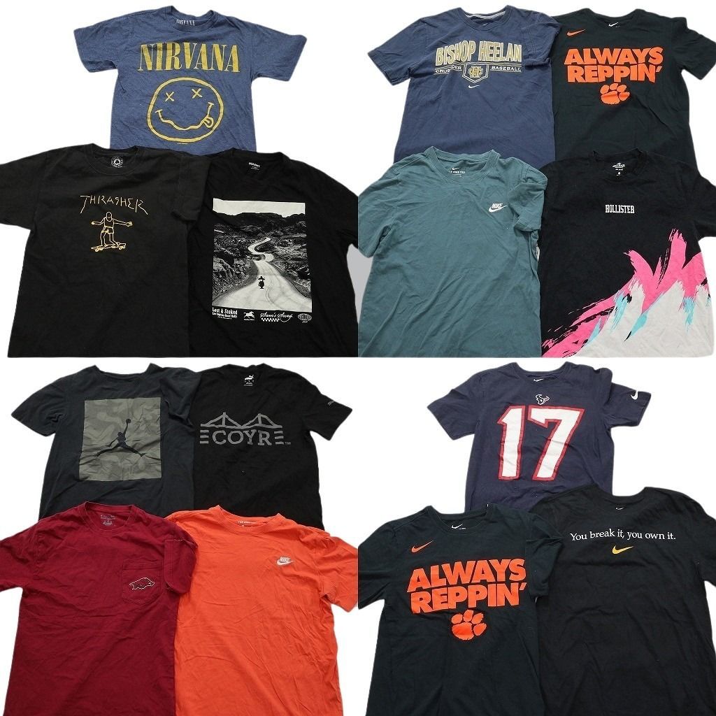 古着卸 まとめ売り Tシャツ MIX 14枚セット ( メンズ S ) ナイキ チャンピオン 音楽 バンド ニルヴァーナ 中古 古着 NE8674