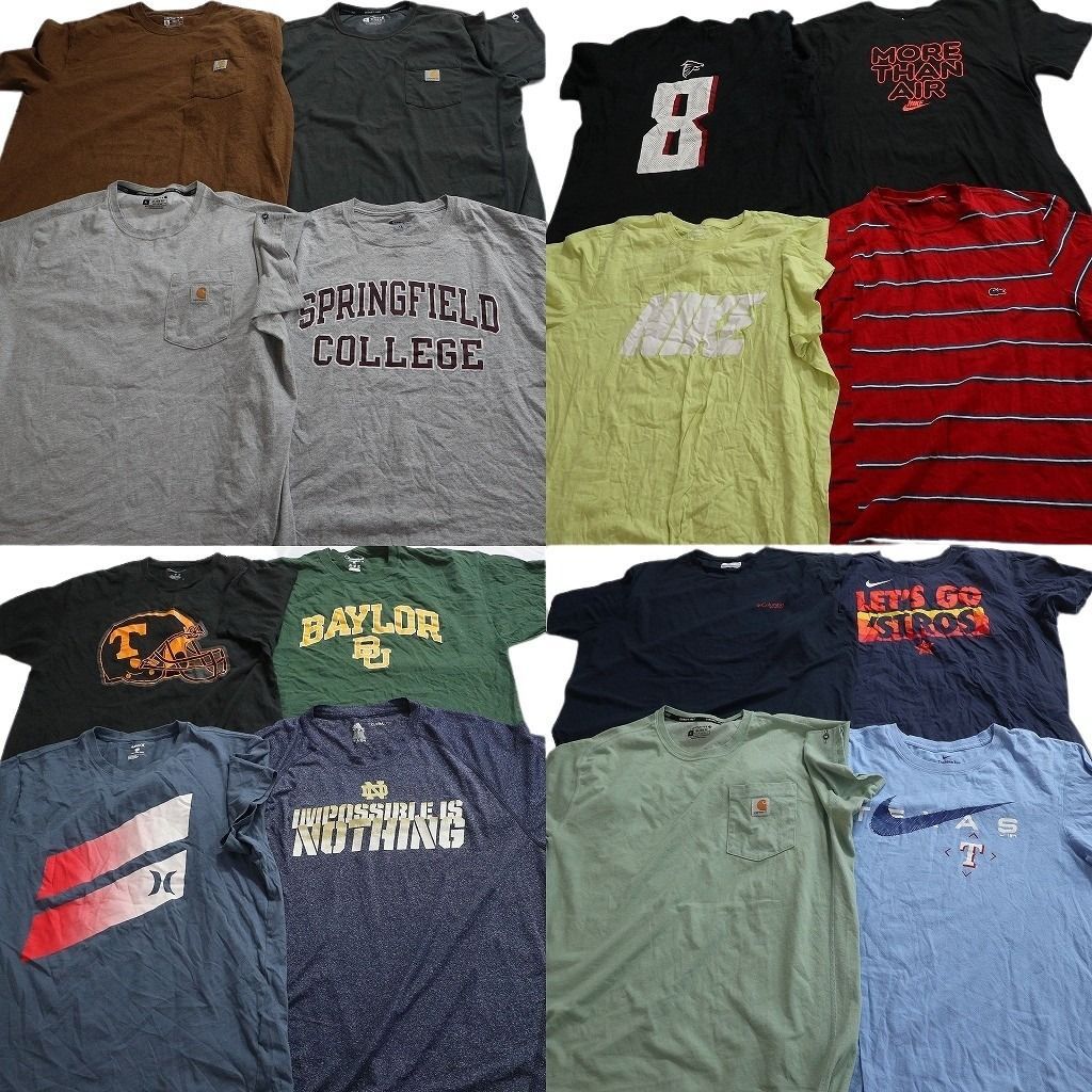 古着卸 まとめ売り ブランドMIX Tシャツ 16枚セット ( メンズ XL ) カーハート コロンビア ナイキ ラコステ 中古 古着 NE8732