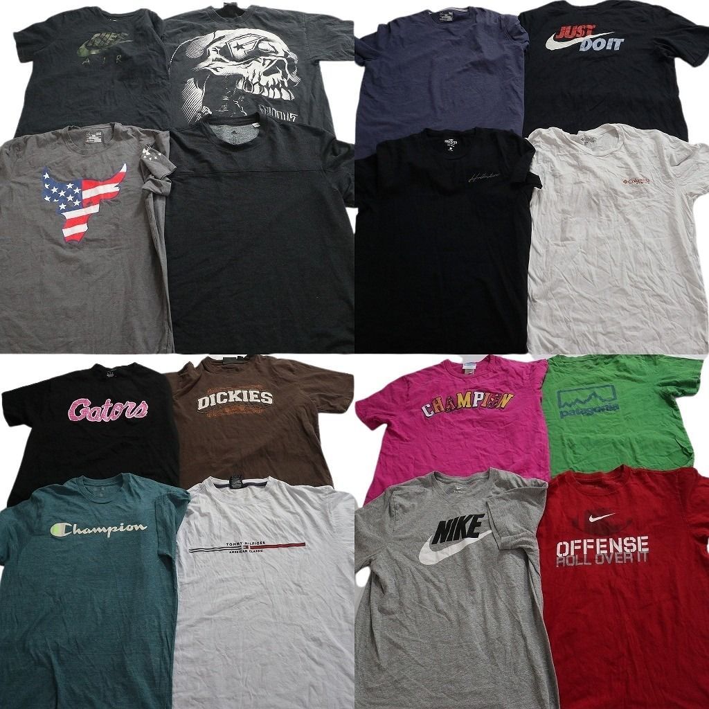 古着卸 まとめ売り ブランドMIX Tシャツ 16枚セット ( メンズ L ) コロンビア チャンピオン ナイキ ディッキーズ 中古 古着 NE8733