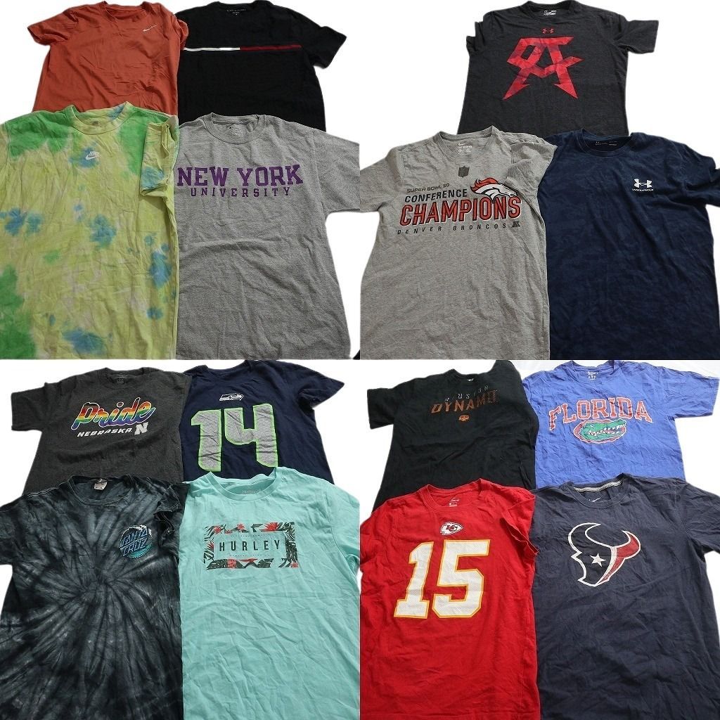 古着卸 まとめ売り ブランドMIX Tシャツ 15枚セット ( メンズ M ) チャンピオン ナイキ トミー アンダーアーマー 中古 古着 NE8737 13,300円