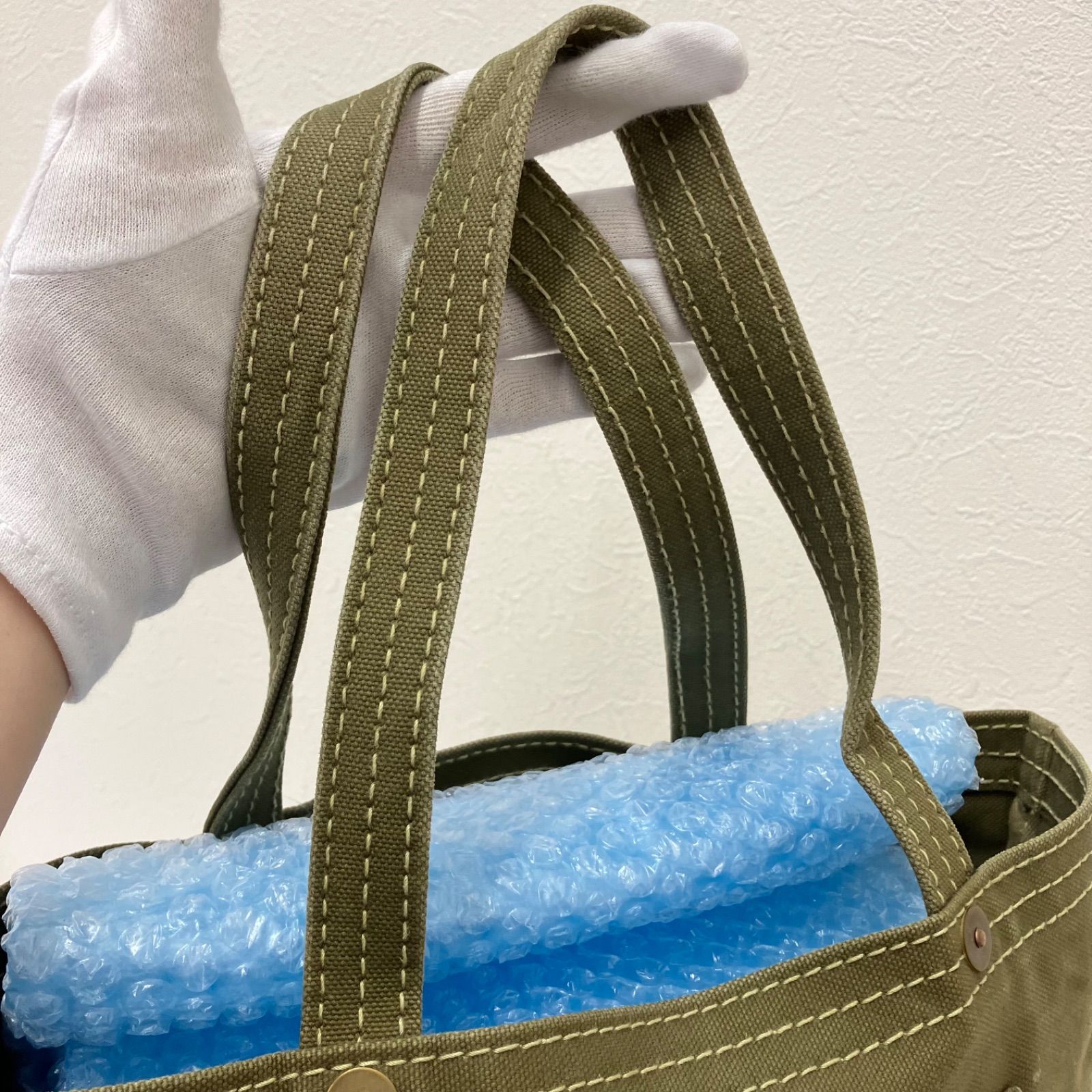 2996 信三郎帆布 トートバッグ ハンドバッグ カーキ オリーブ グリーン 