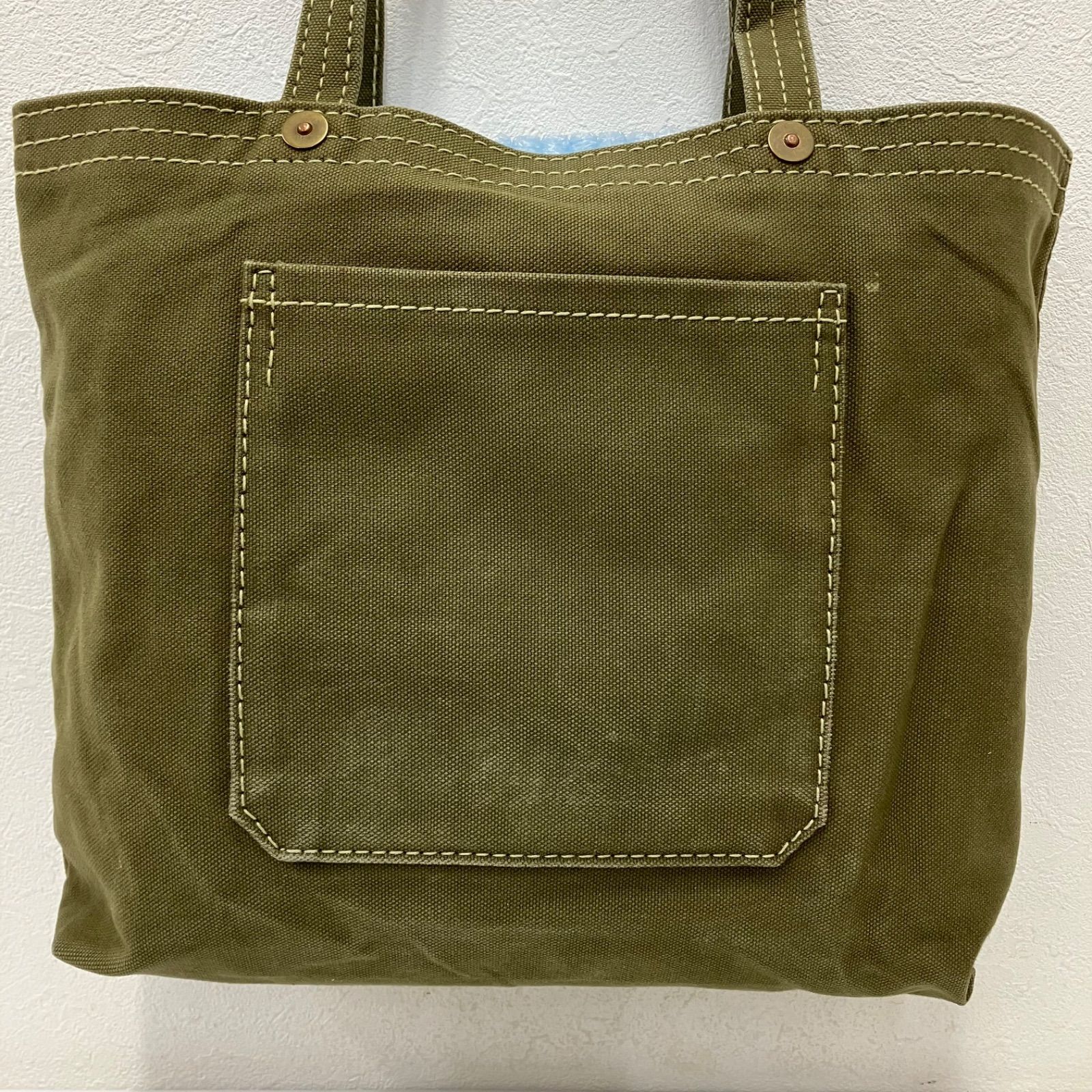 2996 信三郎帆布 トートバッグ ハンドバッグ カーキ オリーブ グリーン