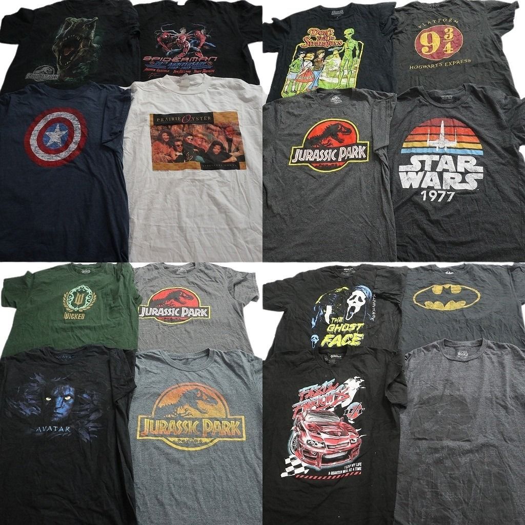 古着卸 まとめ売り 映画・ドラマ Tシャツ 16枚セット ( メンズ L/XL ) ワイルドスピード ホラー アバター ハリーポッター 中古 古着 NE8835