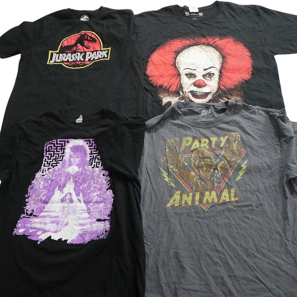 古着卸 まとめ売り 映画・ドラマ Tシャツ 16枚セット ( メンズ L ) ホラー ジュラシックパーク スターウォーズ 中古 古着 NE8836