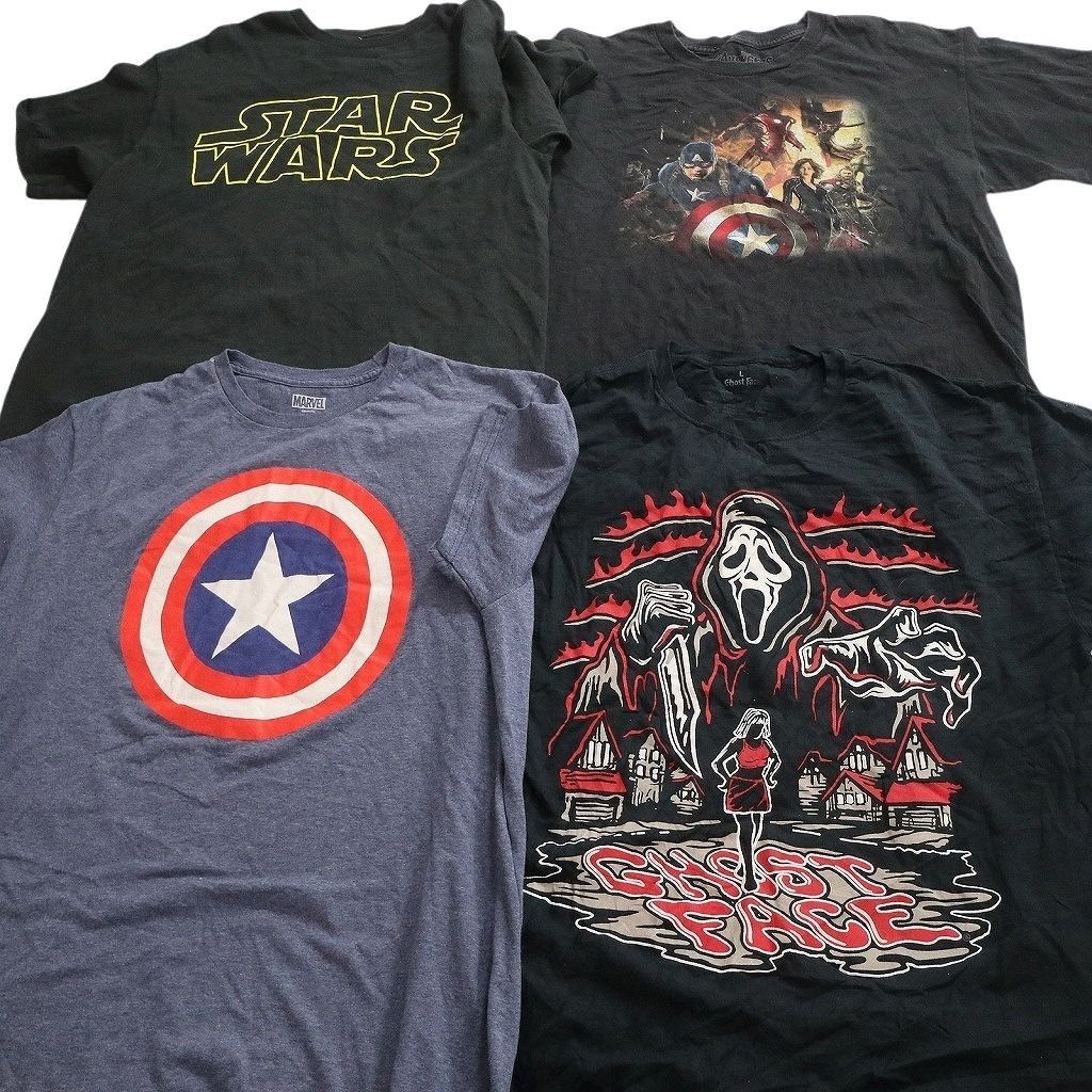 古着卸 まとめ売り 映画・ドラマ Tシャツ 16枚セット ( メンズ L ) ホラー ジュラシックパーク スターウォーズ 中古 古着 NE8836