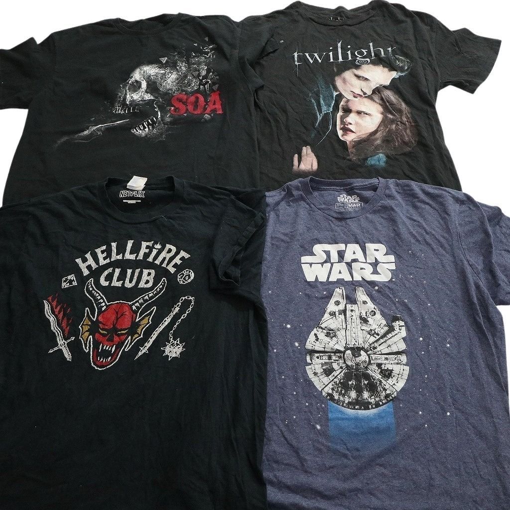 古着卸 まとめ売り 映画・ドラマ Tシャツ 16枚セット ( メンズ L ) ホラー ジュラシックパーク スターウォーズ 中古 古着 NE8836