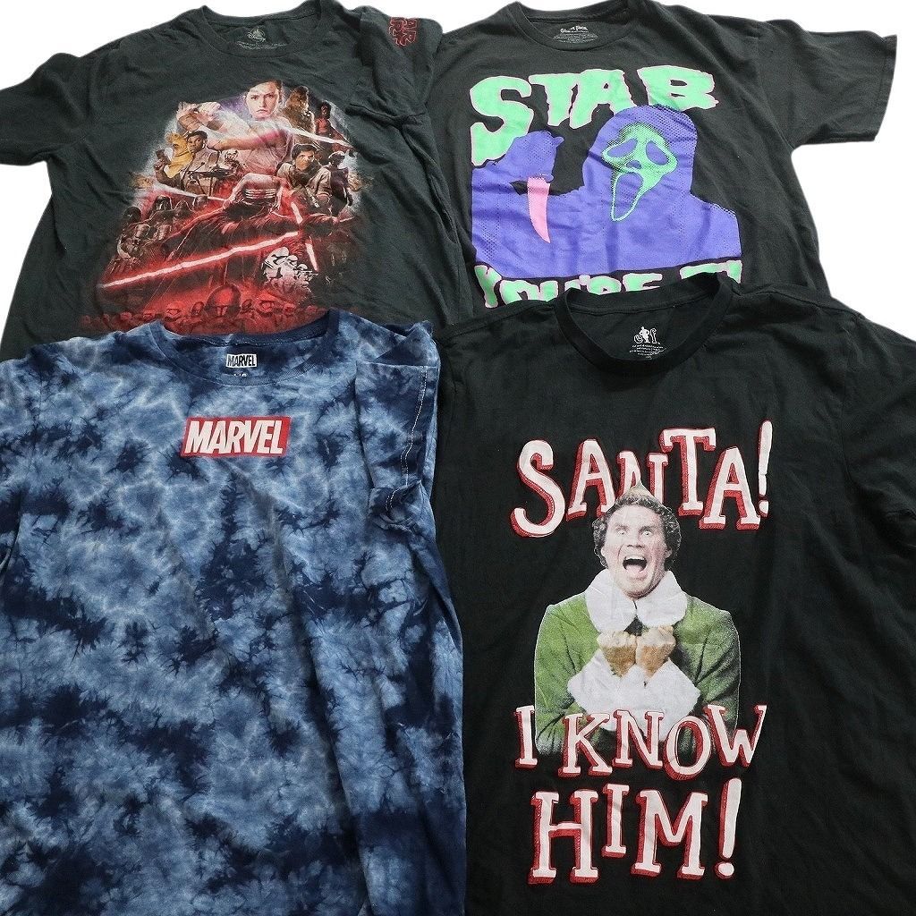 古着卸 まとめ売り 映画・ドラマ Tシャツ 16枚セット ( メンズ L ) ホラー ジュラシックパーク スターウォーズ 中古 古着 NE8836