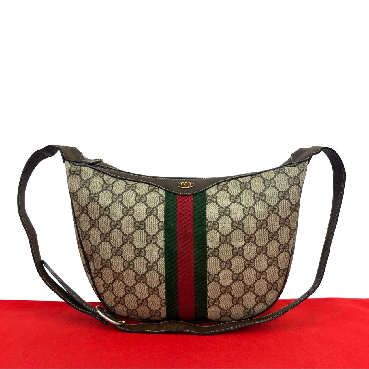 極 美品 GUCCI グッチ オールドグッチ ヴィンテージ シェリーライン GG