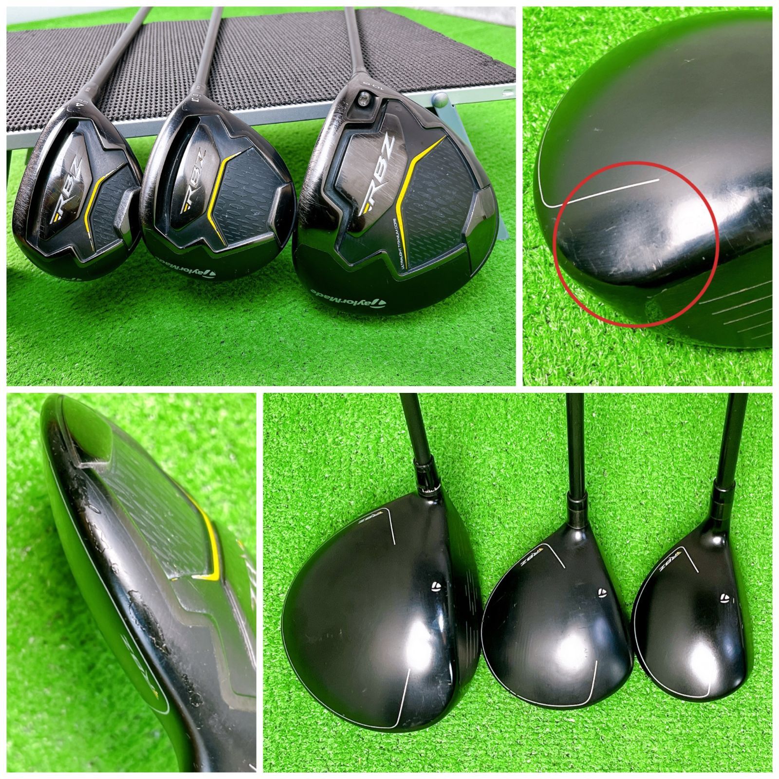 TaylorMade RBZ2 / r7 XR　メンズ ゴルフクラブセット9本 テーラーメイド RBZ BLACK ブラック r7 ゴルフクラブ メンズセット 右