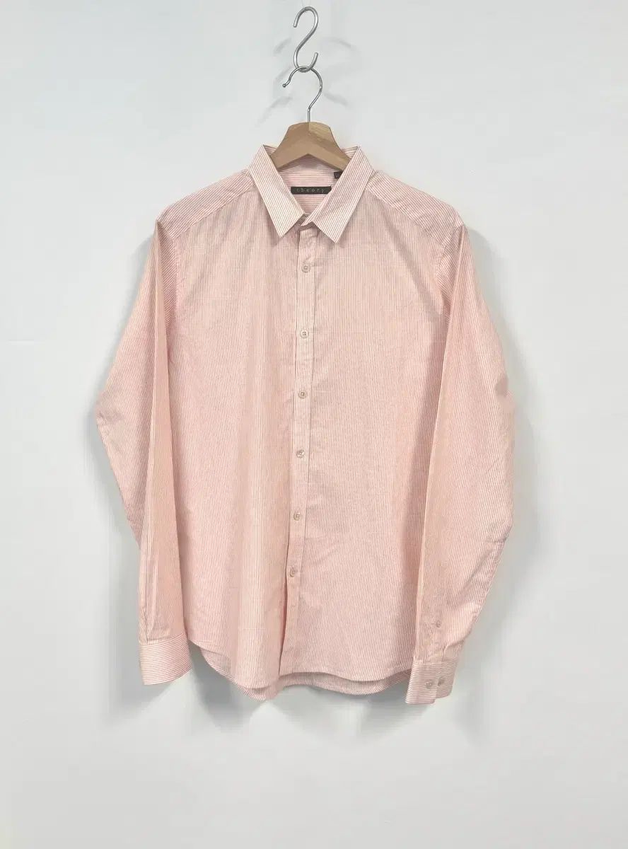 THEORY セオリー オレンジ COLOR ストライプ シャツ M