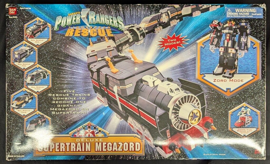 BANDAI POWER RANGERS LIGHTSPEED RESCUE DELUXE SUPERTRAIN MEGAZORD #4455